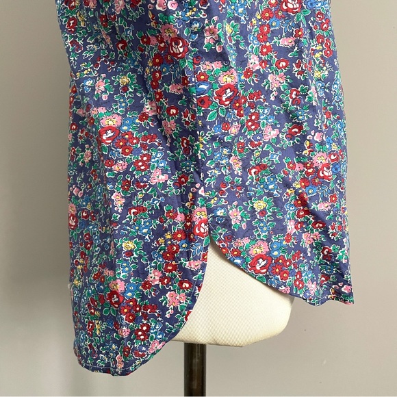 Frank & Eileen Blue Floral Silvio Untuckable Button Shirt - XS/S, relaxed fit! - Picture 6 of 11